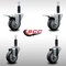 Service Caster 3.5'' SS Thermoplastic Rubber Swivel 1'' Expanding Stem Caster Set 2 Total Lock Brakes, 4PK SCC-SSEXTTL20S3514-TPRB-2-S-2-1 - alternate 2